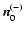 $\vec{n}_0^{(-)}$