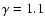 $\gamma =1.1$