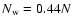 $N_{\rm w}=0.44 N$