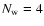 $N_{\rm w}=4$