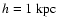$h=1~{\rm kpc}$