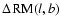 $\Delta\!~{\rm RM}(l,b)$