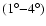 $(1^{\circ}{-}4^{\circ})$