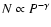 $N \propto P^{-\gamma}$