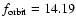 $f_{\rm {orbit}} = 14.19$