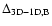 $\Delta_{\rm 3D-1D,B}$