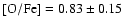 ${\rm [O/Fe]}=0.83
\pm 0.15$