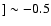 $]\sim -0.5$
