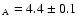 $_{\rm A}=4.4\pm0.1$