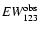 ${\it EW}_{123}^{\rm obs} $