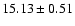$15.13 \pm 0.51$