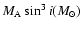 $M_{\rm A} \sin^3 i (M_{\odot})$