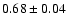 $0.68 \pm 0.04$