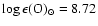 $\log \epsilon({\rm O})_{\odot}=8.72$