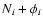 $N_i + \phi _i$