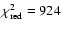 $\chi^2_{\rm red}=924$