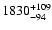 $\rm 1830^{+109}_{-94}$