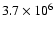 $3.7\times10^6$