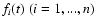 $f_i(t)\;(i=1,...,n)$