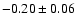 $-0.20\pm0.06$
