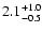 $\rm 2.1^{+1.0}_{-0.5}$