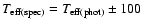 $T_{\rm eff(spec)} = T_{\rm eff(phot)} \pm 100$