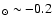 $_{\odot} \sim -0.2$