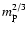 $m_{\rm p}^{2/3}$