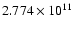 $ 2.774\times 10^{11}$