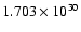 $ 1.703\times 10^{30}$