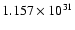 $ 1.157\times 10^{31}$