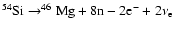 $ ^{54}{\rm Si}\rightarrow^{46}{\rm Mg}+ 8{\rm n}-2{\rm e}^-+2\nu_{\rm e} $