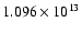 $ 1.096\times 10^{13}$