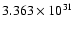 $ 3.363\times 10^{31}$