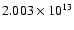 $ 2.003\times 10^{13}$