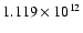 $ 1.119\times 10^{12}$
