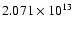$ 2.071\times 10^{13}$