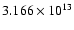 $ 3.166\times 10^{13}$