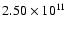 $2.50\times 10^{11} $
