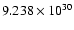 $9.238\times 10^{30}$