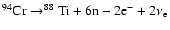 $^{94}{\rm Cr}\rightarrow
^{88}{\rm Ti}+6{\rm n}-2{\rm e}^-+2\nu_{\rm e}$