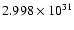 $2.998\times 10^{31}$