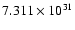 $7.311\times 10^{31}$