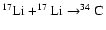 $^{17}{\rm Li}+^{17}{\rm Li}\rightarrow ^{34}{\rm C}$