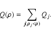 \begin{displaymath}%
Q(\rho)= \sum_{j(\rho_j<\rho)}Q_j.
\end{displaymath}