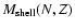 $M_{\rm shell}(N,Z)$