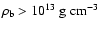 $\rho_{\rm b}>10^{13}~{\rm g~cm^{-3}}$