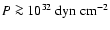 $P\ga 10^{32}~{\rm dyn~cm^{-2}}$