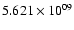 $ 5.621\times 10^{09}$