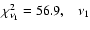$\chi^{2}_{\nu_{1}}= 56.9,
\;\;\; \nu_{1}$